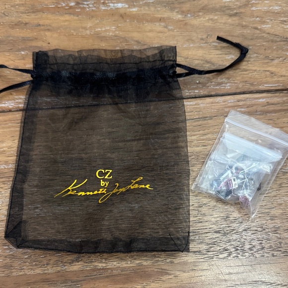 NEW CZ by Kenneth Jay Lane 5 Cttw Asscher Cut Stud Post Earrings - Pink - Picture 6 of 7